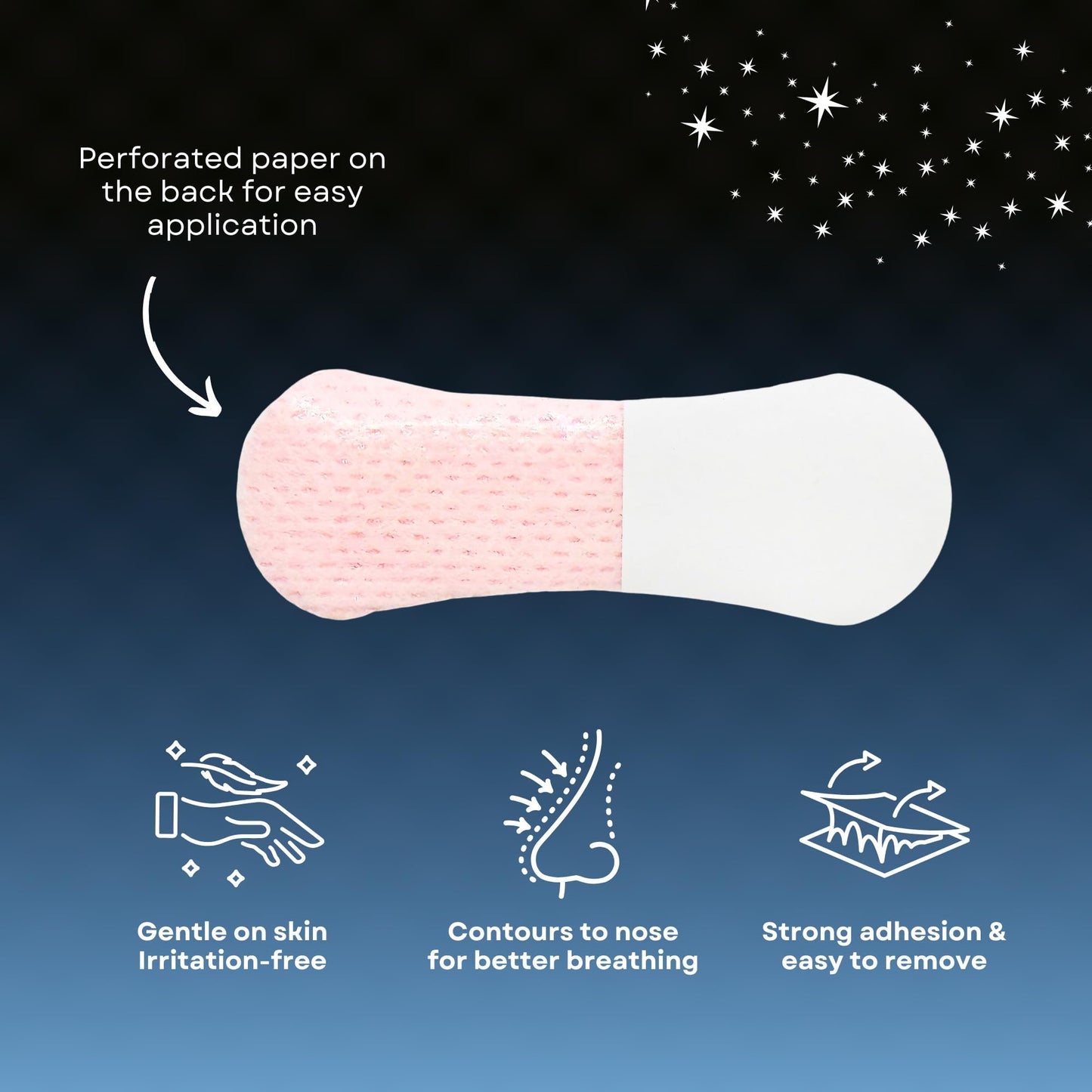 Actually Modern Inhale Nasal Strips for Sleeping - Nose Tapes for Breathing - Anti Snoring Solution & Nasal Congestion Relief Nasal Tape - Universal Fit, Extra Strength for Sensitive Skin (Light Pink)
