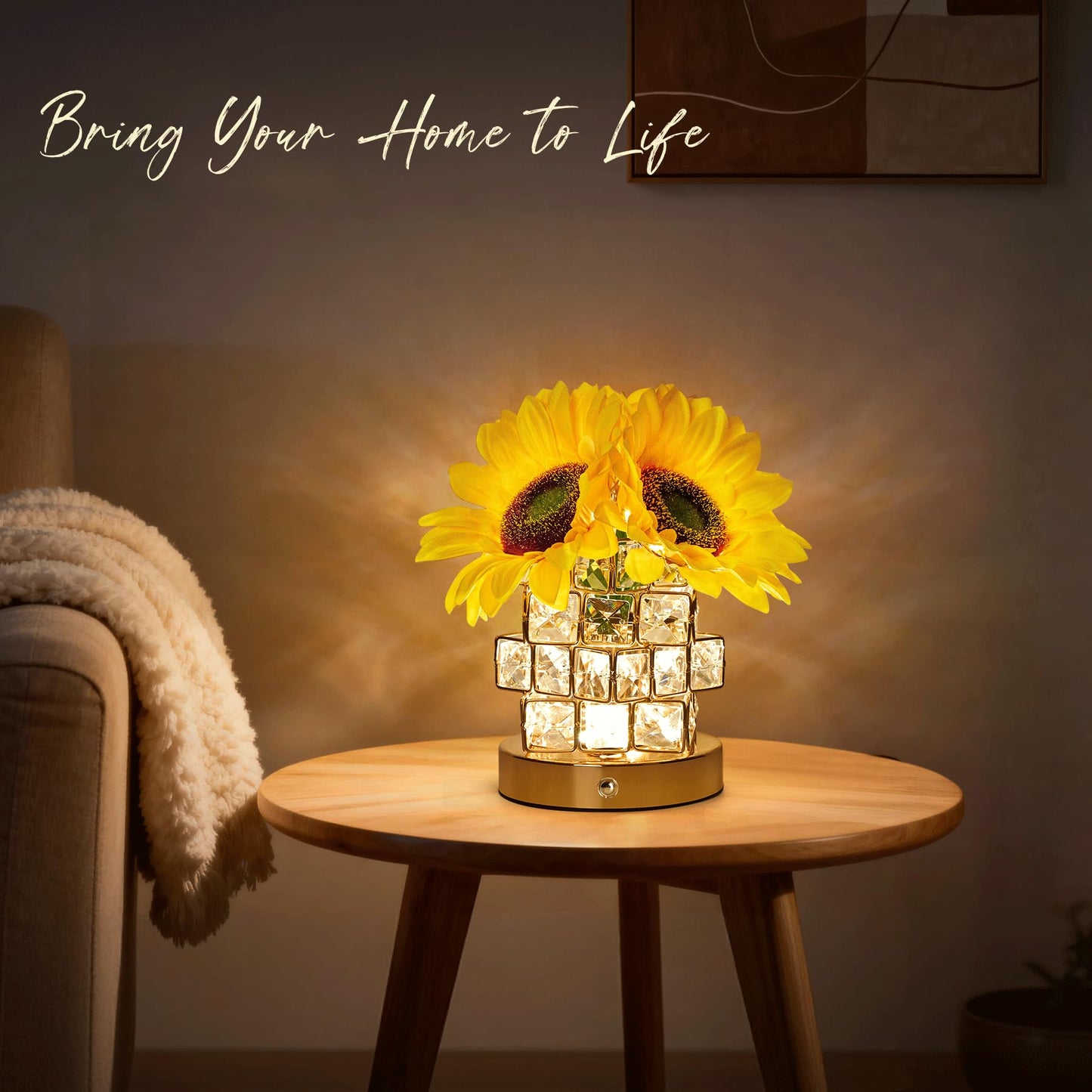 Nuunuy Sunflower Lamp Gifts For Women - Unique Flower Light For Mom  Wife  Daughter  Teacher  Friends - Mother? Day  Valentine?  Christmas  Birthday Gifts - Bedroom  Office  Restaurant Decor