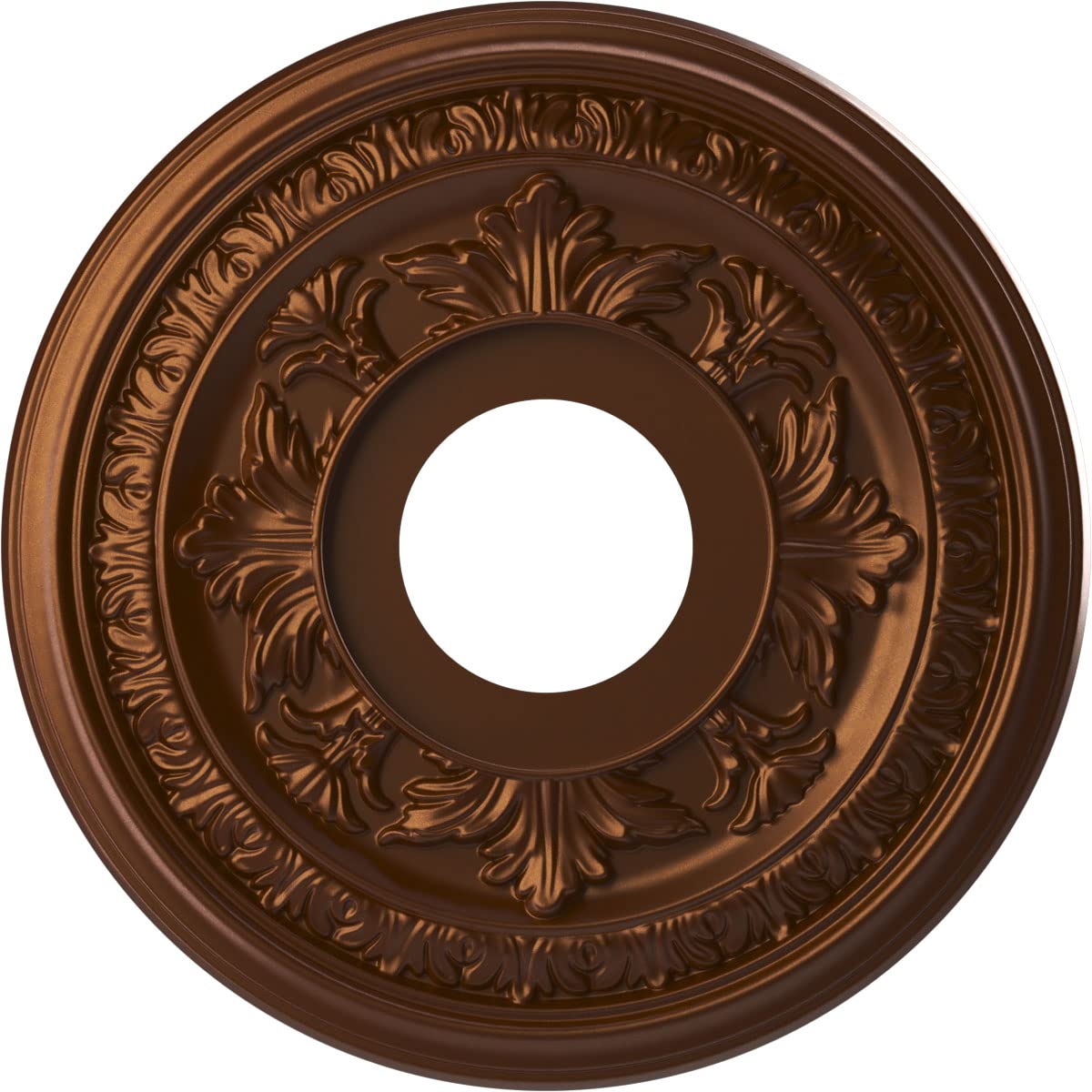 Ekena Millwork Cmp13Bacdc Baltimore Thermoformed Pvc Ceiling Medallion (Fits Canopies Up To 5 1/4), 13Od X 3 1/2Id X 3/4P, Metal