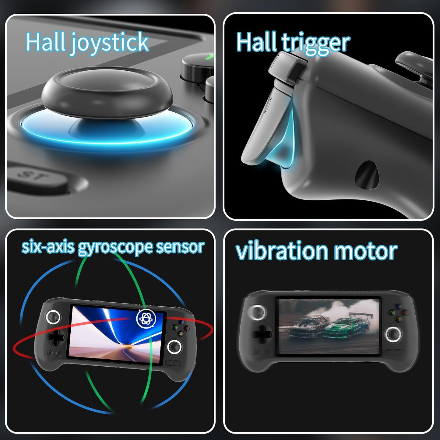 RG556 Retro Handheld Game Android 13,rg 556 Handheld Game with 5.48 inch Touch OLED Screen Built-in 128G Pre-Loaded 4423 Games,RG556 Supports DP and WiFi Bluetooth has Hall Rocker Battery 5500mAh