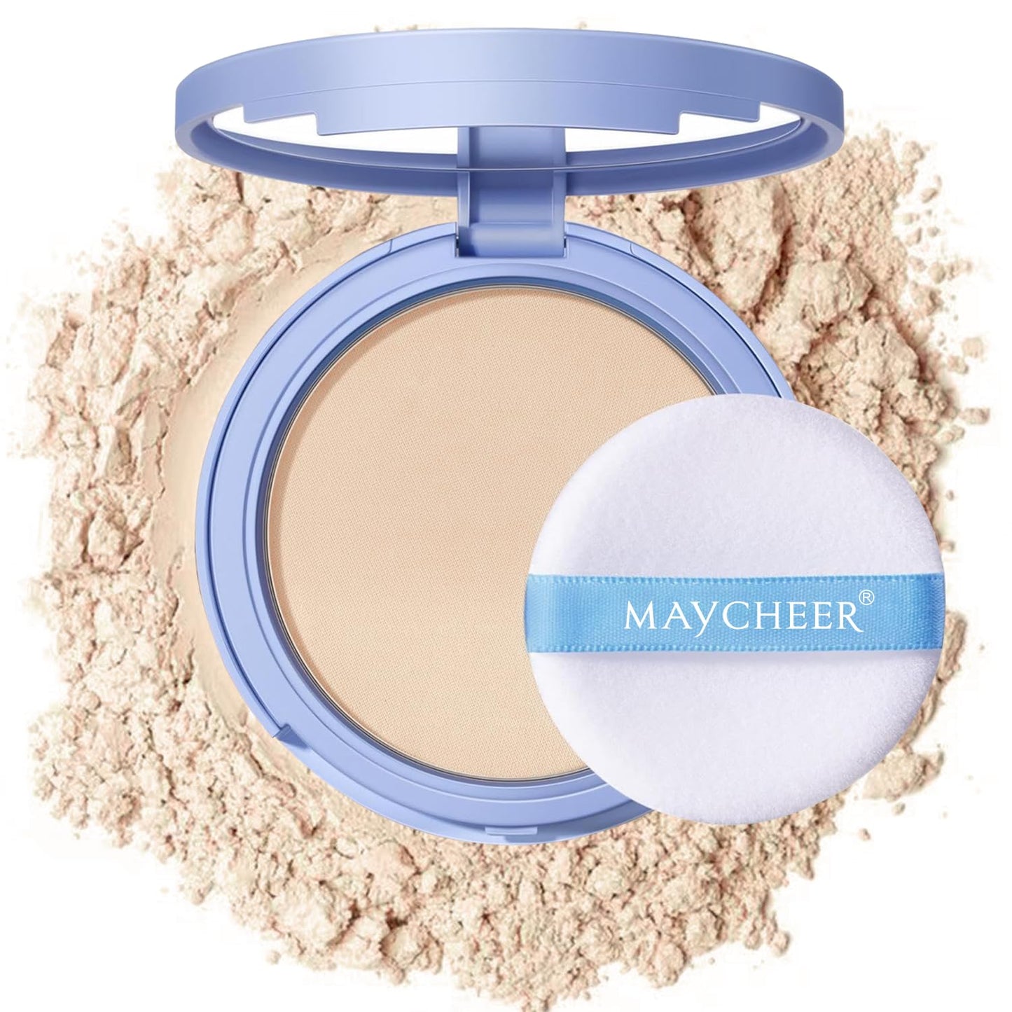Oil Control Face Pressed Powder, Matte and Smooth Translucent Setting Powder for Women, Waterproof Long Lasting Finishing Powder, Lightweight Cosmetic Powder, Cruelty-free (01# Lvory White, 0.35Oz)
