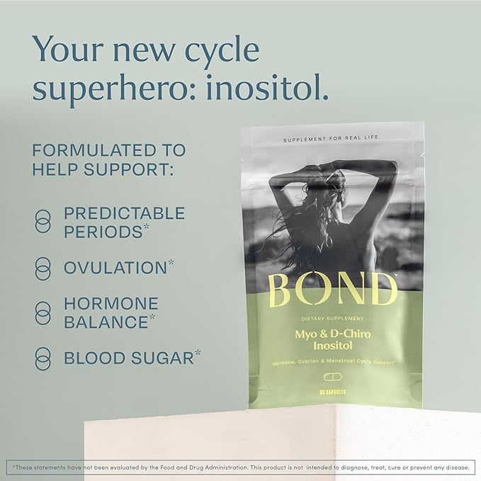 BOND Daily Balance and Myo-Inositol & D-Chiro Inositol Capsules Bundle: Hormone Balance and Healthy Support for Women