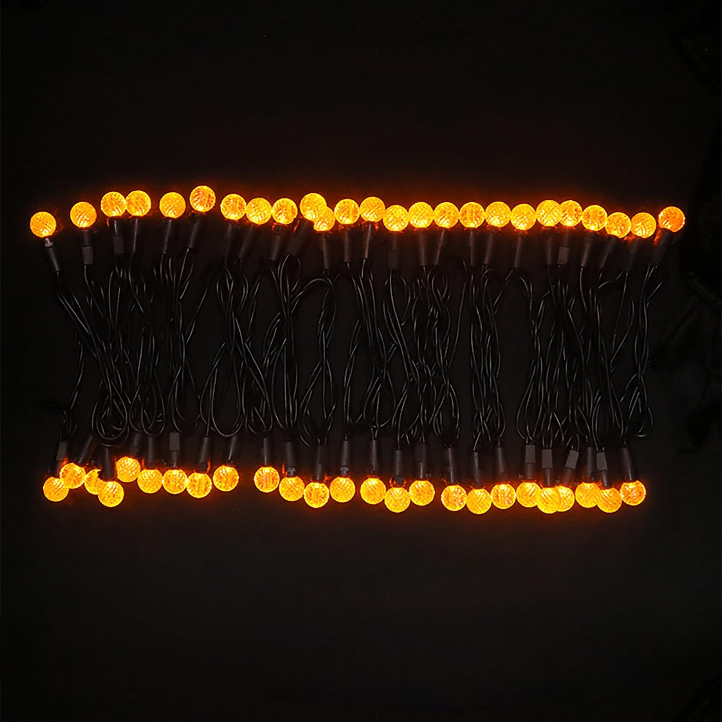 18.6Ft 50 Led Orange Halloween Lights G12 Mini Globe Ball String Lights For Small Tree Crafts Holiday Indoor/Outdoor Christmas Thanksgiving Day Halloween Decorations  Ul Certified  Connectable  Orange