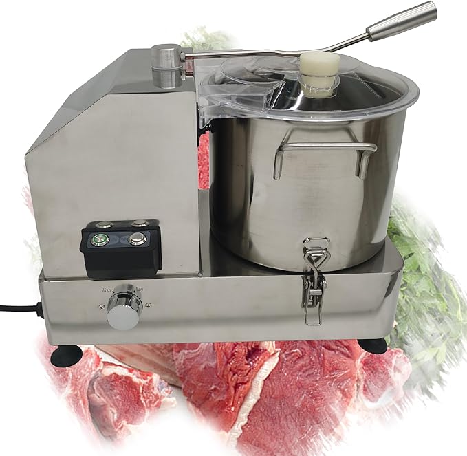 Food Processor Electric Vegetable Chopper Meat Grinder 9L Stainless Steel Vegetable Blender Meat Cutter Adjustable Speed Commercial Food Chopper 110V
