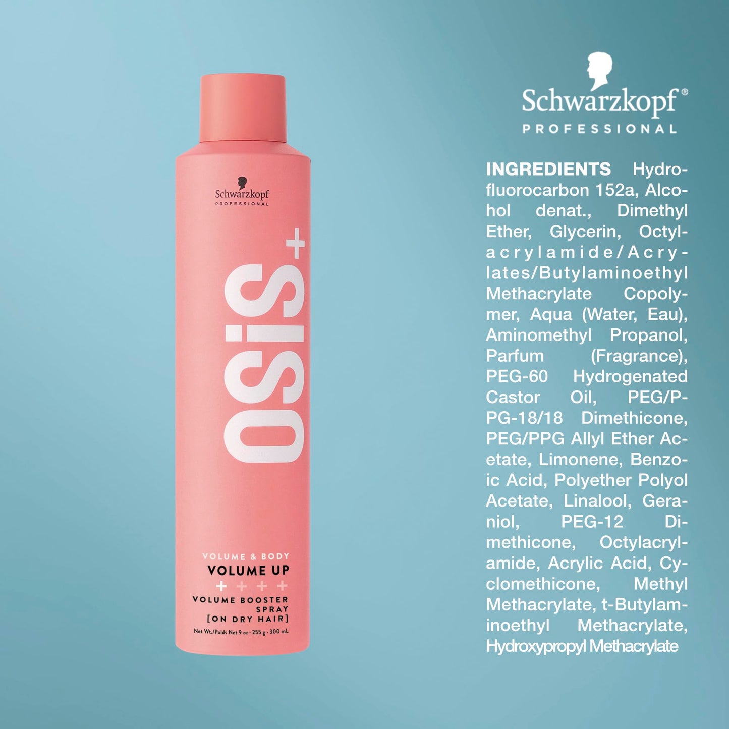 OSiS+ Volume Up Booster Spray, 9 oz (2 Pack) - Lightweight Flexible Style Control - Textured Volume with Natural Movement and Fe