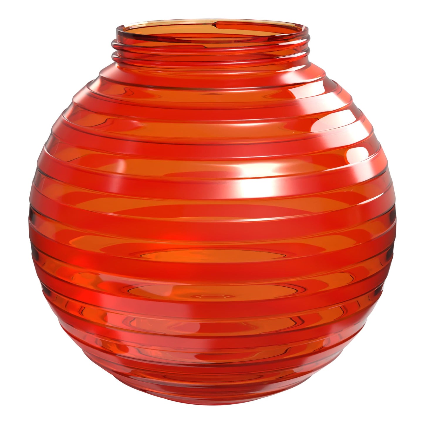 Kastlite 6 Globe Light Bulb Cover With 3.25 Threaded Screw-In Neck - Acrylic Plastic Replacement For Ceiling Lamp Shades  Outdoor Mood Lighting Fixtures & Camper Awning Lights - Orange  Striped