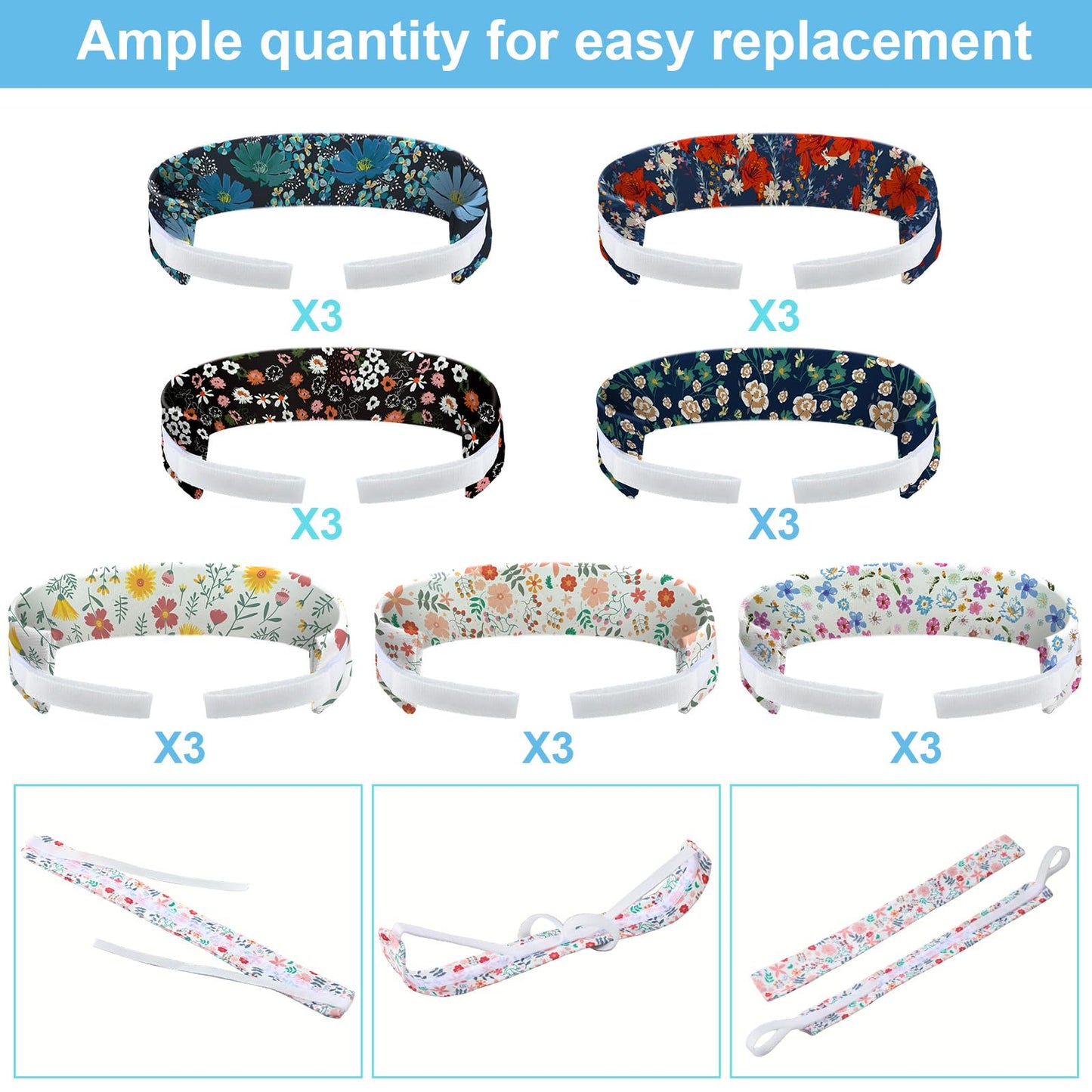 Geiserailie 21 Pcs Tracheostomy Tube Holder Adjustable Tracheostomy Supplies Tube Holder Soft Reusable Tracheostomy Care Kits for Men and Women, One Size Fits Most People