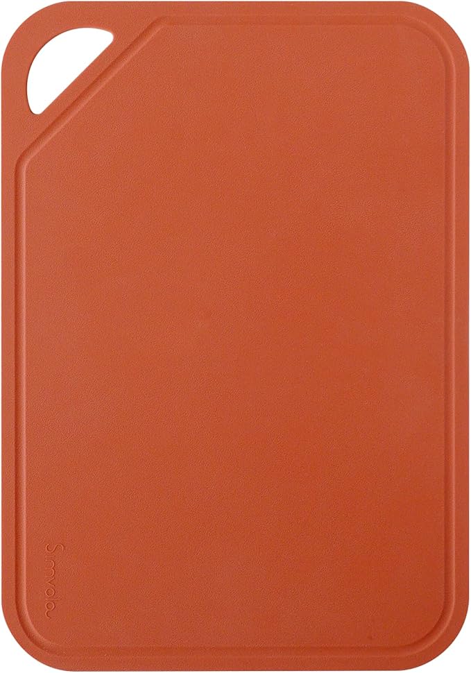 TPU Flexible Cutting Board - Scratch Resistant & Knife Friendly, Non-Slip - BPA Free, Dishwasher Safe & Easy Clean - Made in Korea, Brick Medium (1 Pack)