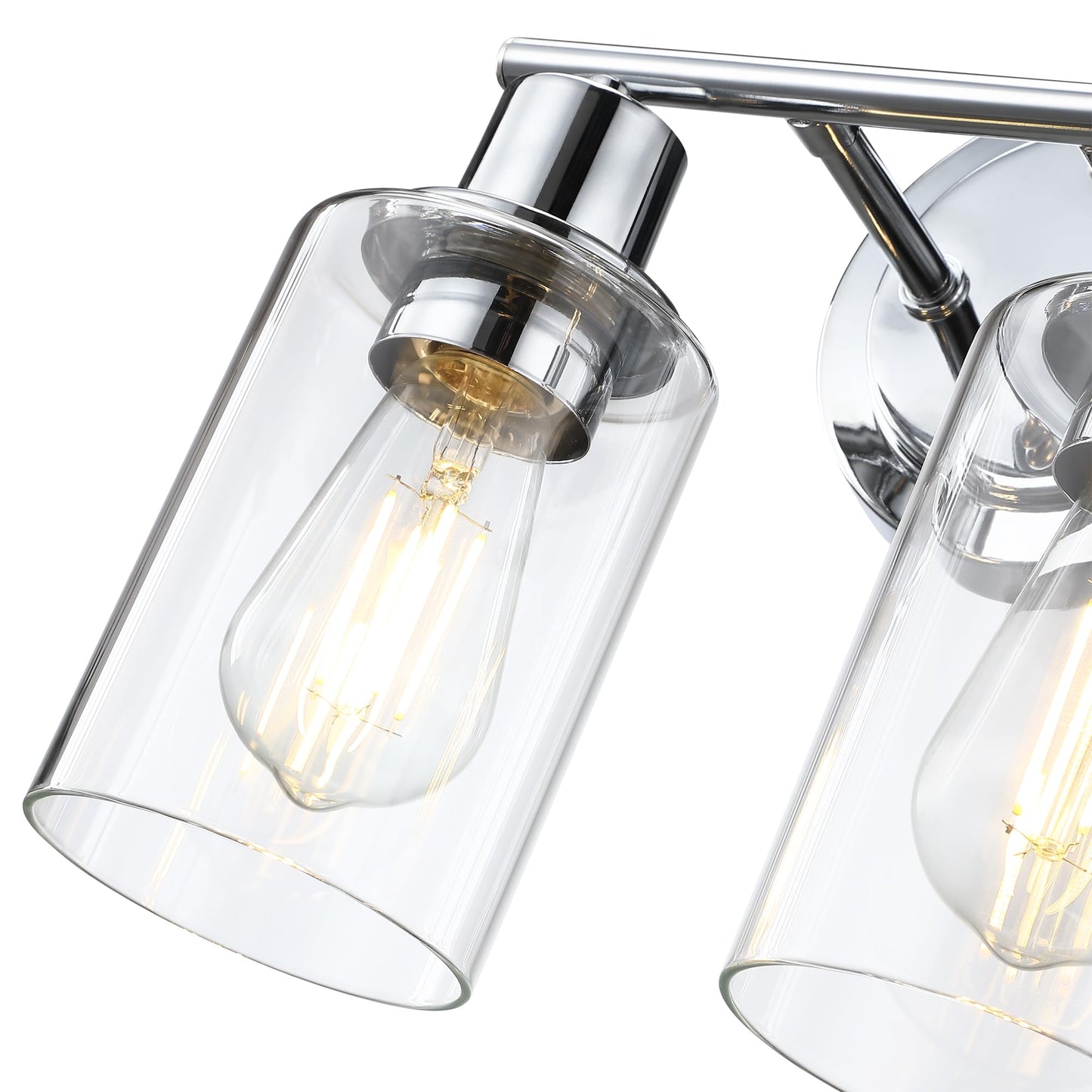 2-Light Chrome Bathroom Vanity Light Fixture Over Mirror,Chrome Vanity Lights for Bathrooms,2 Bulb Bathroom Wall Light Over Sink