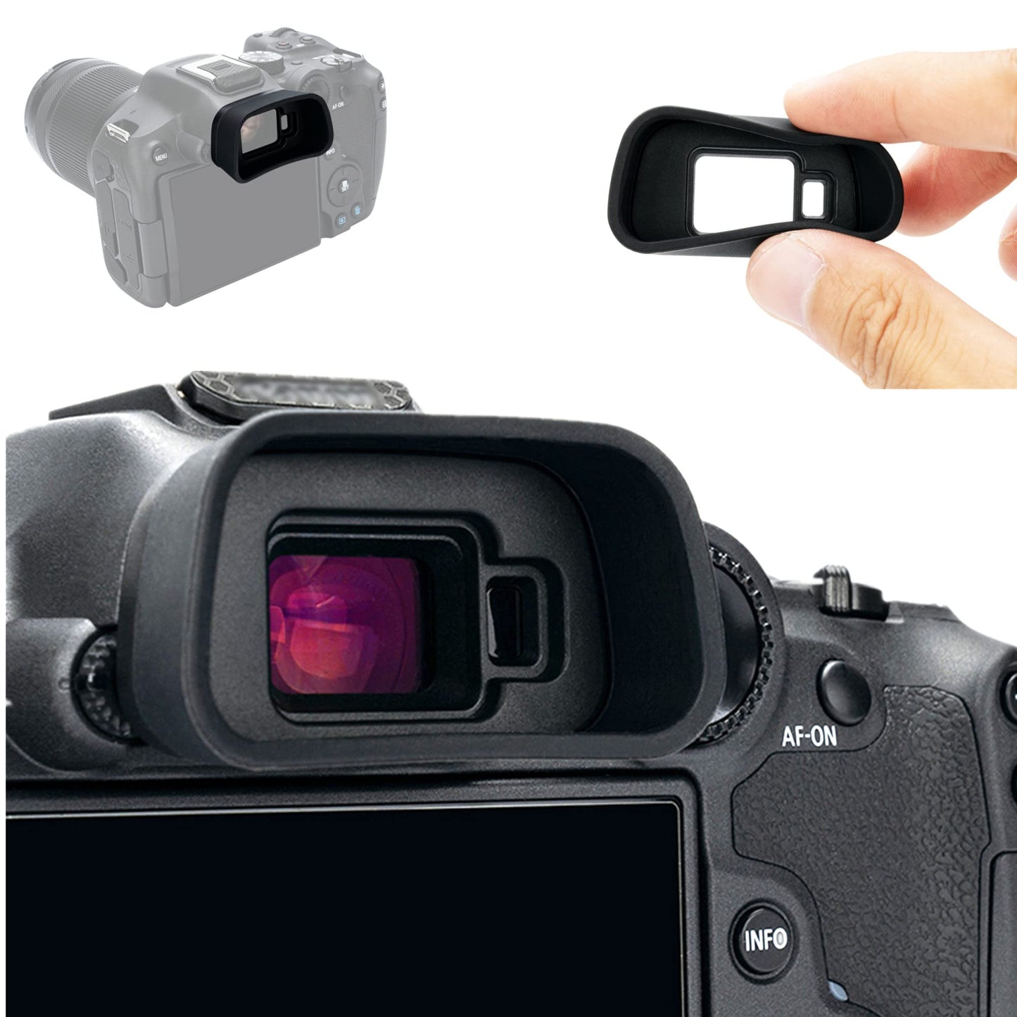 EOS R7 Eyecup Eyepiece, Extended Soft Silicon Camera Eye Cup Viewfinder Eyeshade Protector Cover Special Designed for Canon EOS R7 Mirrorless Camera -Like New