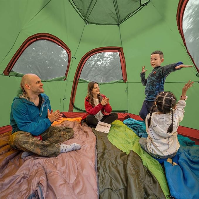 KAZOO Outdoor Camping Tent 2/4 Person Waterproof Camping Tents Easy Setup Two/Four Man Tent Sun Shade 2/3/4 People