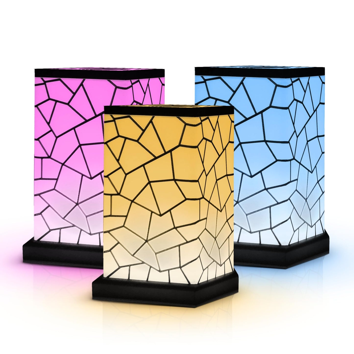 Friendship Lamp? Wi-Fi Touch Lamp - LED Light for Long-Distance Connection, Set of 3, Acrylic, 200+ Colors