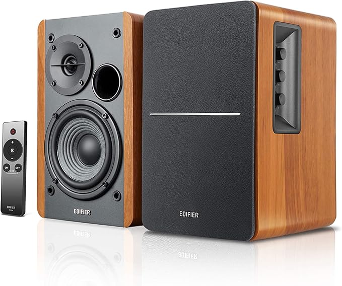 Edifier R1280Ts Powered Bookshelf Speakers - 2.0 Stereo Active Near Field Monitors - Studio Monitor Speaker - 42 Watts RMS...