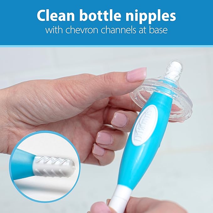 Dr. Brown's Natural Flow Anti-Colic Options+ Wide-Neck Glass Baby Bottle Starter Set with 100% Silicone Glass Bottle Sleeves, Baby Bottle Brush, Prevent Pacifier and Pacifier and Bottle Wipes