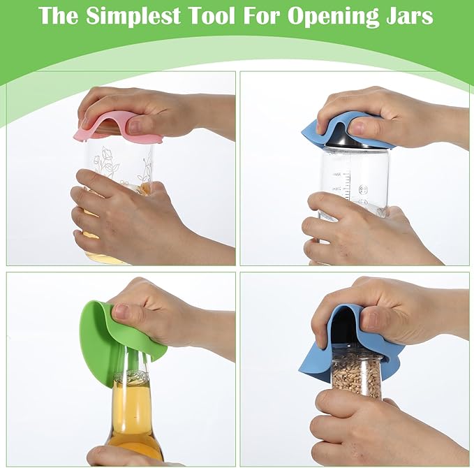 9 Pcs Rubber Jar Opener Pads Set Non-Slip Gripper Pads Round Bottle Opener for Multi-functio Lid Cap Jars Easy Opening Kitchen Tool Coasters Gadgets