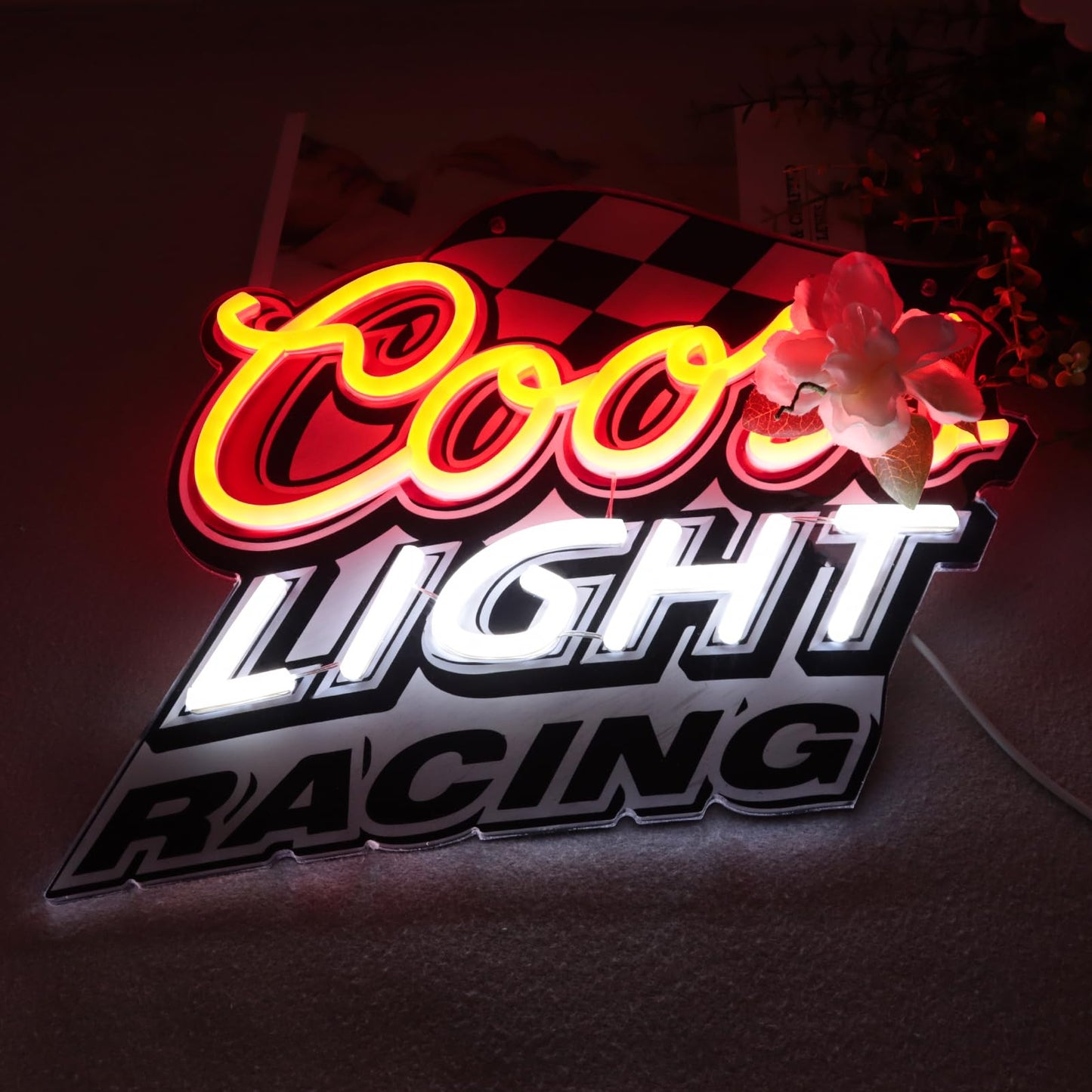 JFLLamp Neon Signs for Wall Decor, Acrylic, 8x8 inches, Model NS-0005, Neon Sign