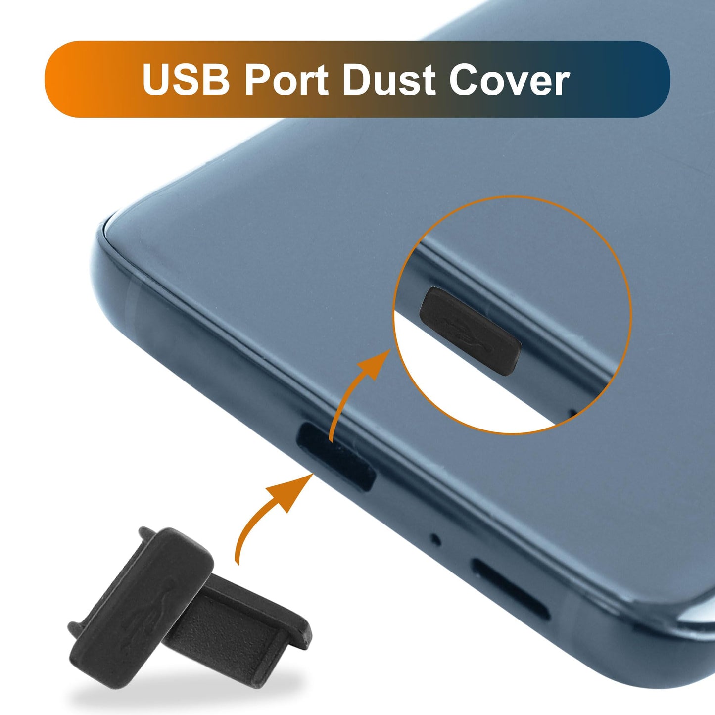 Uxcell 20Pcs Usb Type C Anti Dust Plug, Rubber Dust Cover Cap Protector For Samsung Galaxy S23/S22/S21/S20, Pixel, Type C Androi