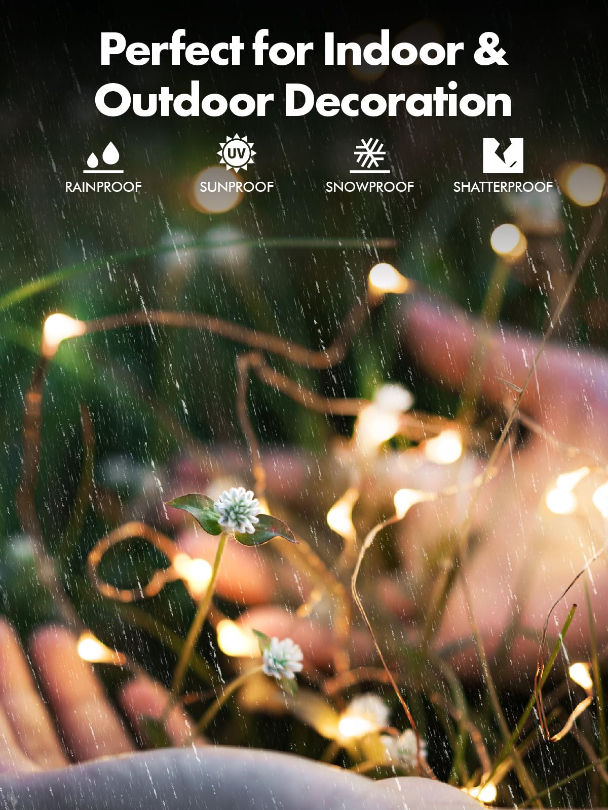 Twinkle Star 4 Pack Solar Fairy Lights - 460 Ft, 480 Led, Waterproof, Warm White, 8 Modes For Outdoor Patio Garden Wedding Decor
