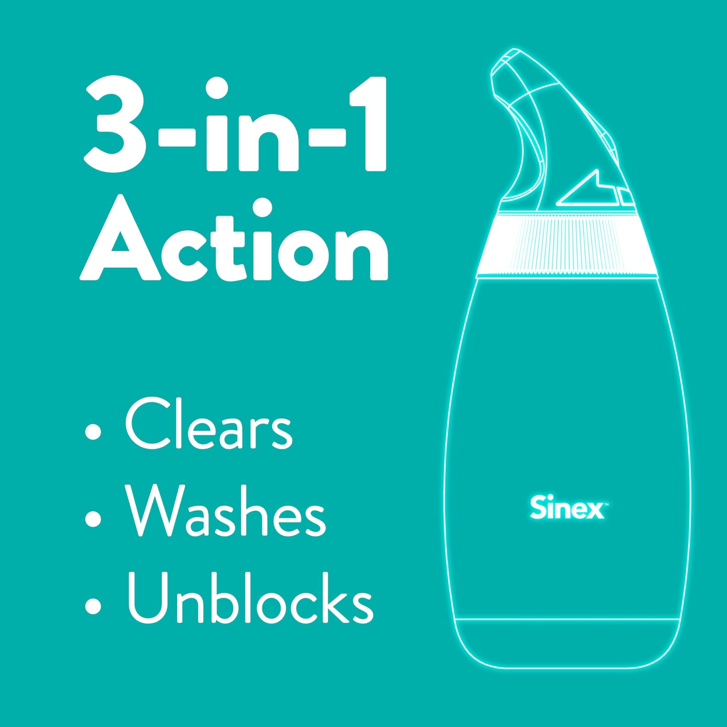 Vicks Sinex Saline Nasal Rinse Starter Kit, Drug Free Saline, Flush Out Mucus and Allergens, Fast & Effective Relief for Everyday Congestion from Sinus & Allergy, 1 Bottle + 30 Refill Packets