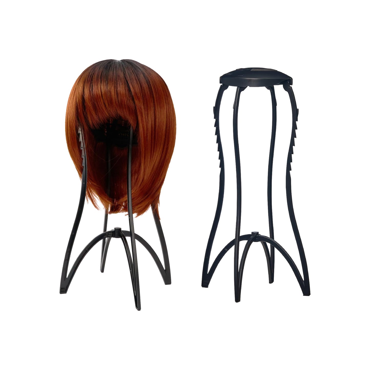 Red by Kiss One Touch Wig Stand, Collapsible & Sturdy, 17    Heavy Duty Travel Wig Stand with Nonslip Grip & Rubber Feet for Eas