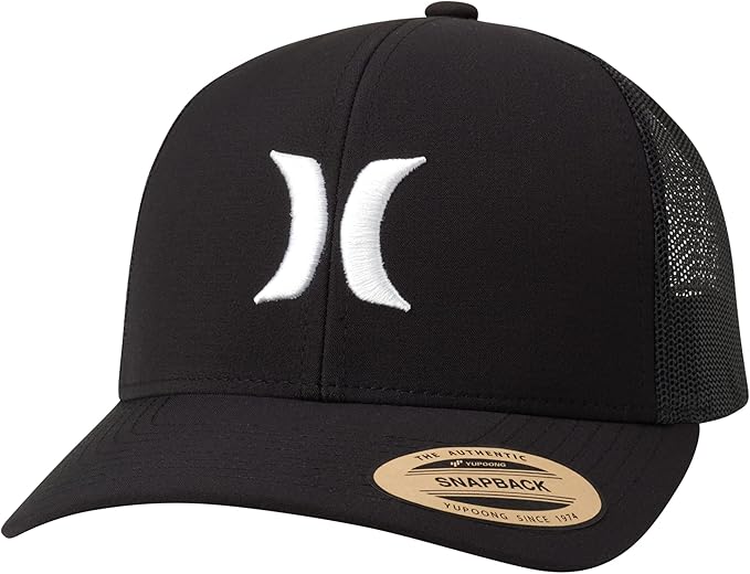 Hurley Men's Caps - Del Mar Mesh Panel Baseball Cap Trucker Hat - Snap Back Hats for Men