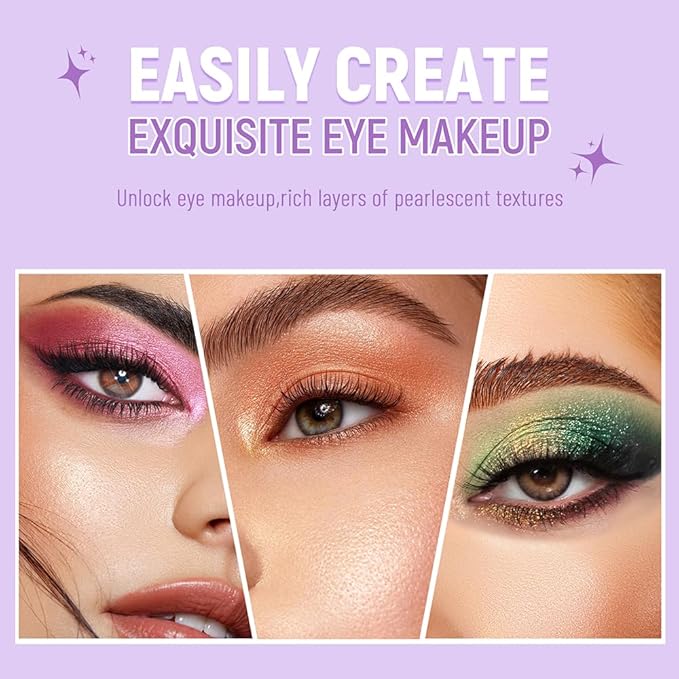 2Pcs Shimmer Green Eyeshadow Roses Double Colors Palette, High Pigment Eye Shadow Powder, Blendable Smooth and Texture Waterproof, Smudge-proof, Durable and Long-lasting Makeup Palette 02#+04#