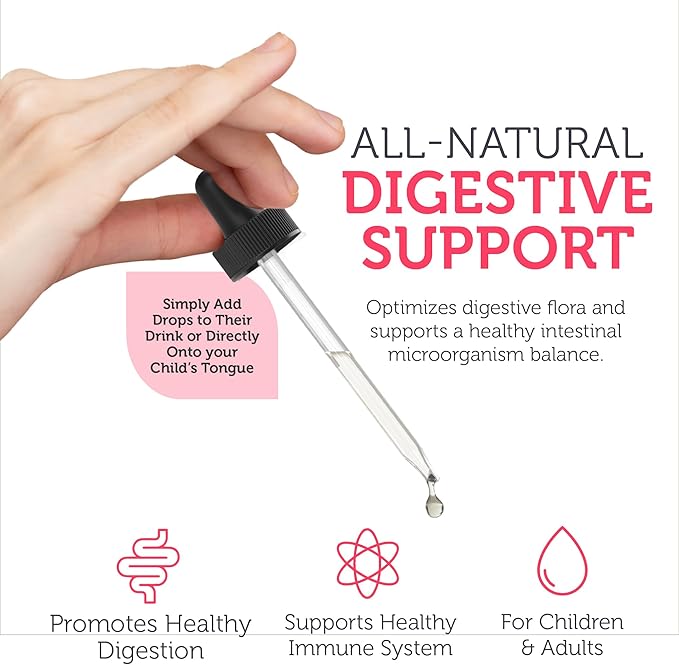Zahler - Kidophilus Liquid Drops Probiotics for Kids (4 Fl Oz) Certified Kosher Kids Probiotic for Healthy Digestion & Immune Support - Fruit Punch Flavored Children's Probiotic Drops Supplement
