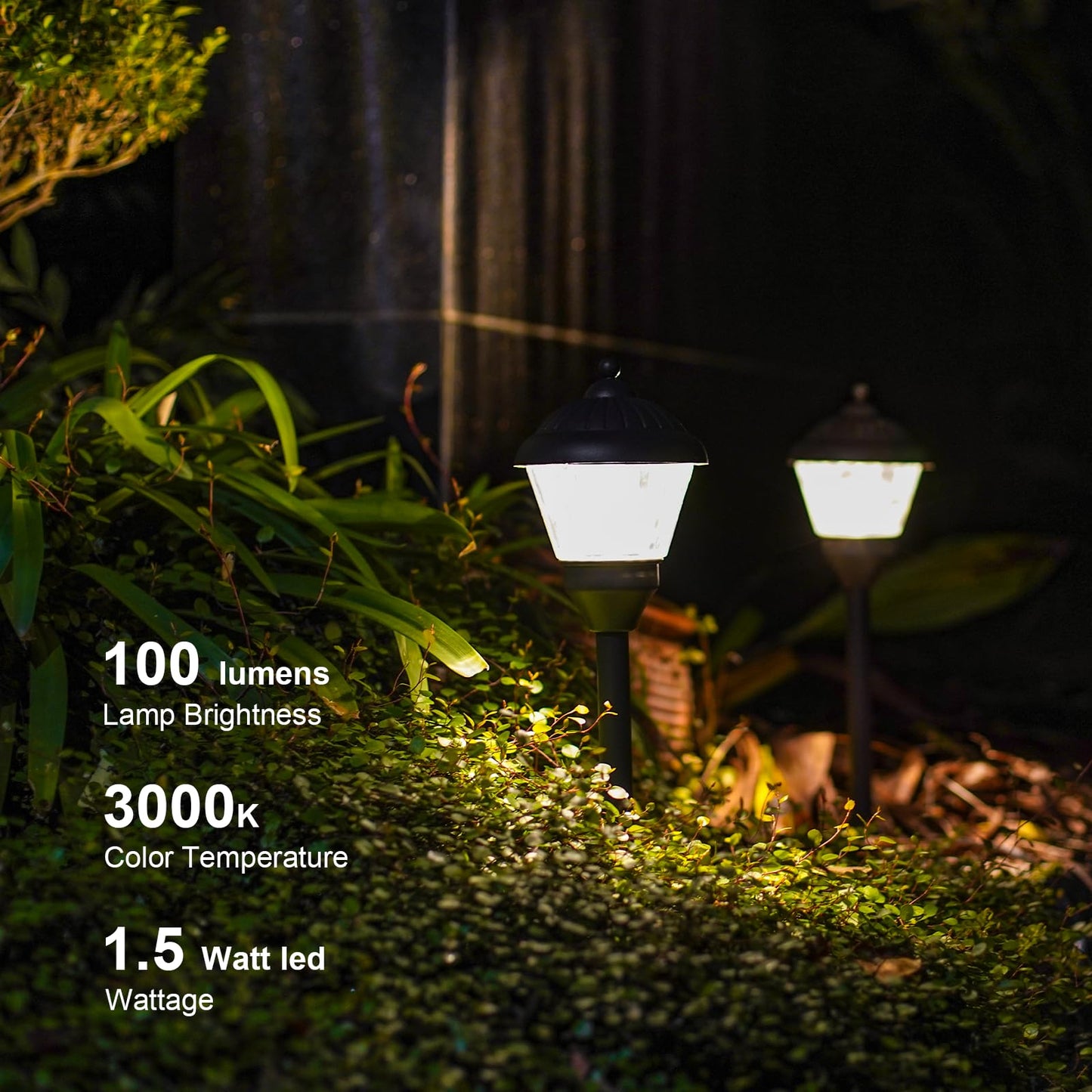 GOODSMANN Pathway Lights 8PK LED Landscape Lighting Kits 3000K Warm White Metal 12V Model 9920-G115-08