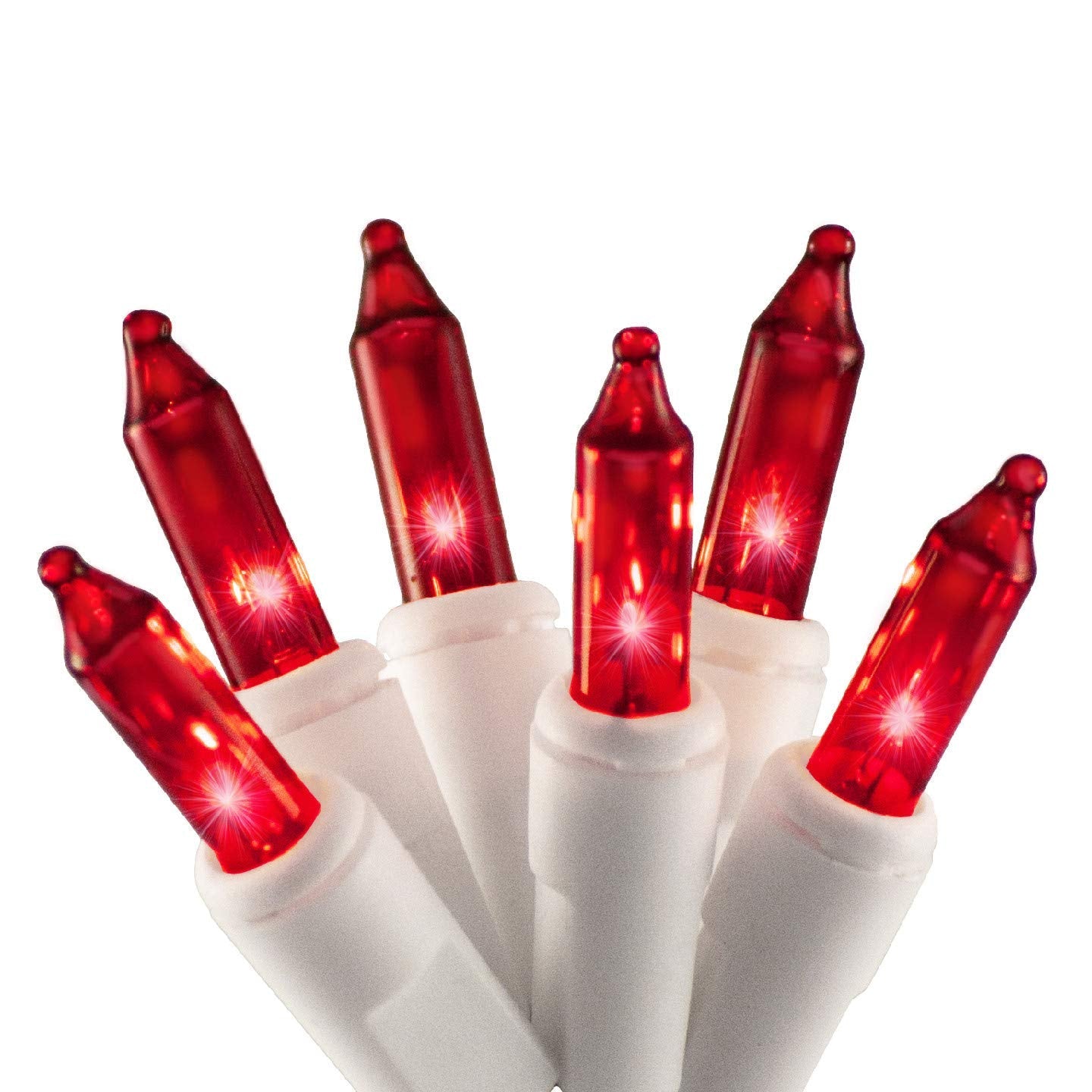 612 Vermont Red Christmas Lights, 18’ Lighted Length, 20’ Total Length, UL Approved, Indoor/Outdoor Use, Model LHS100-2(0.34)-LHM