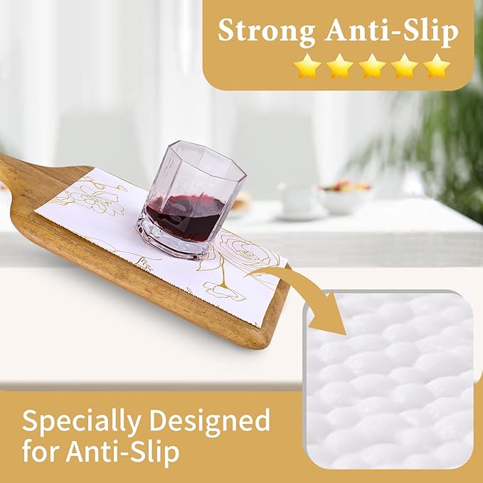 Shelf Liners for Kitchen Cabinets 17.5in x 20FT Non Adhesive Drawer Liner Gold Floral Thickened Shelf Liner Paper Strong Non-Slip Easy to Clean for Tool Box Refrigerator with Knife and Tape Measure
