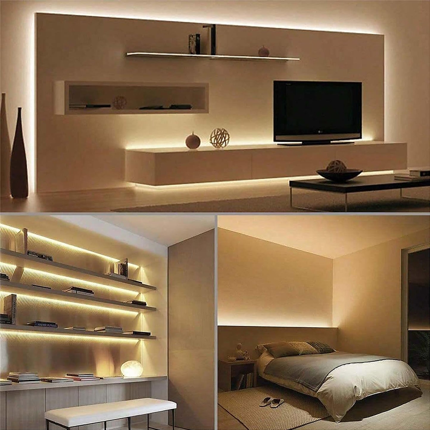 Zslaifu 24V Cob Led Strip  Led Strip For Bedroom  Touch Dimmable Led Strips  Warm White Led Light Strip  Cob Flexible Light For Bedroom Cabinet Vanity Mirror Diy Lighting