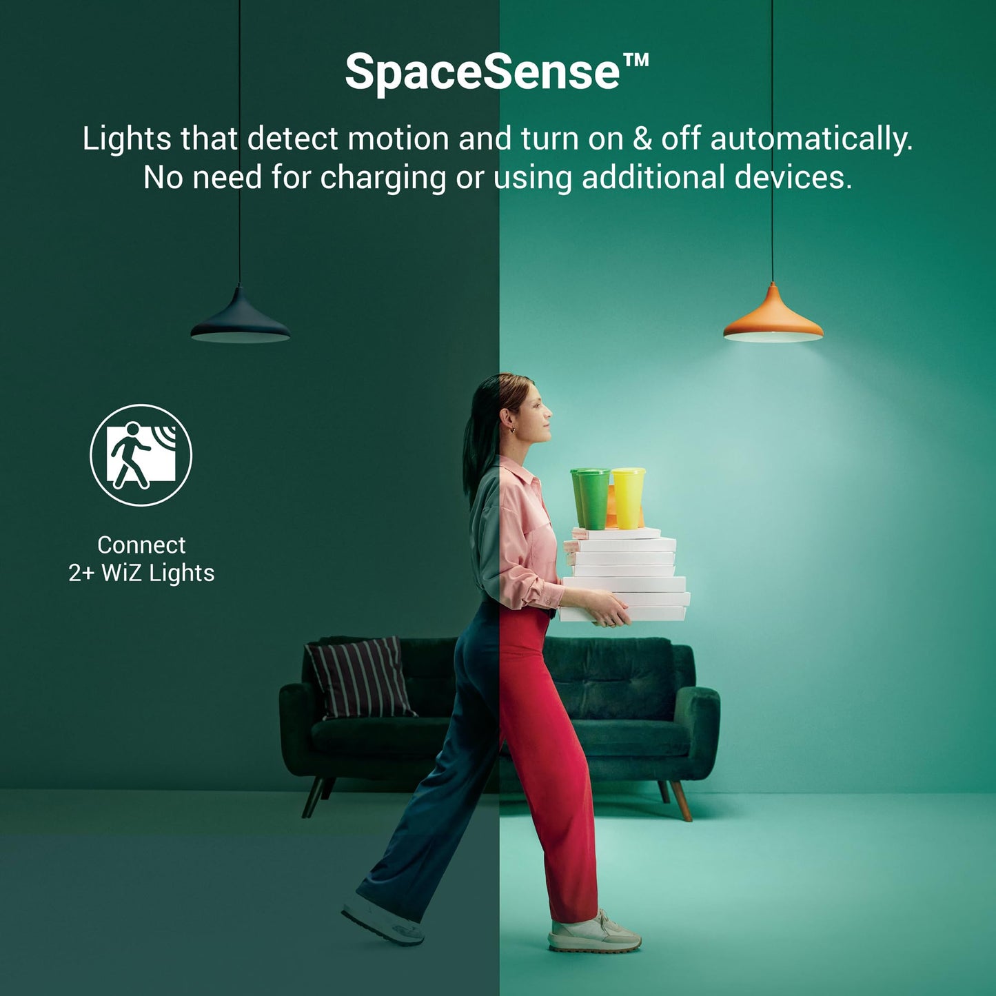 HALO 4" Smart Wi-Fi® Recessed LED Light Powered by WiZ Pro, Dimmable Full Color w/SpaceSense® Motion, Smart Home Ready - RL4069WZRGBWWHR