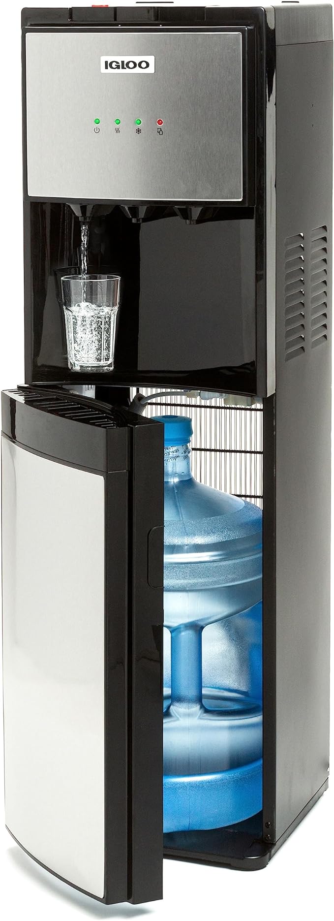 Igloo Bottom Loading Water Cooler – Hot, Cold, & Room Temperature Dispenser – Stainless Steel, Holds 3 & 5 Gallon Jugs, Ch...