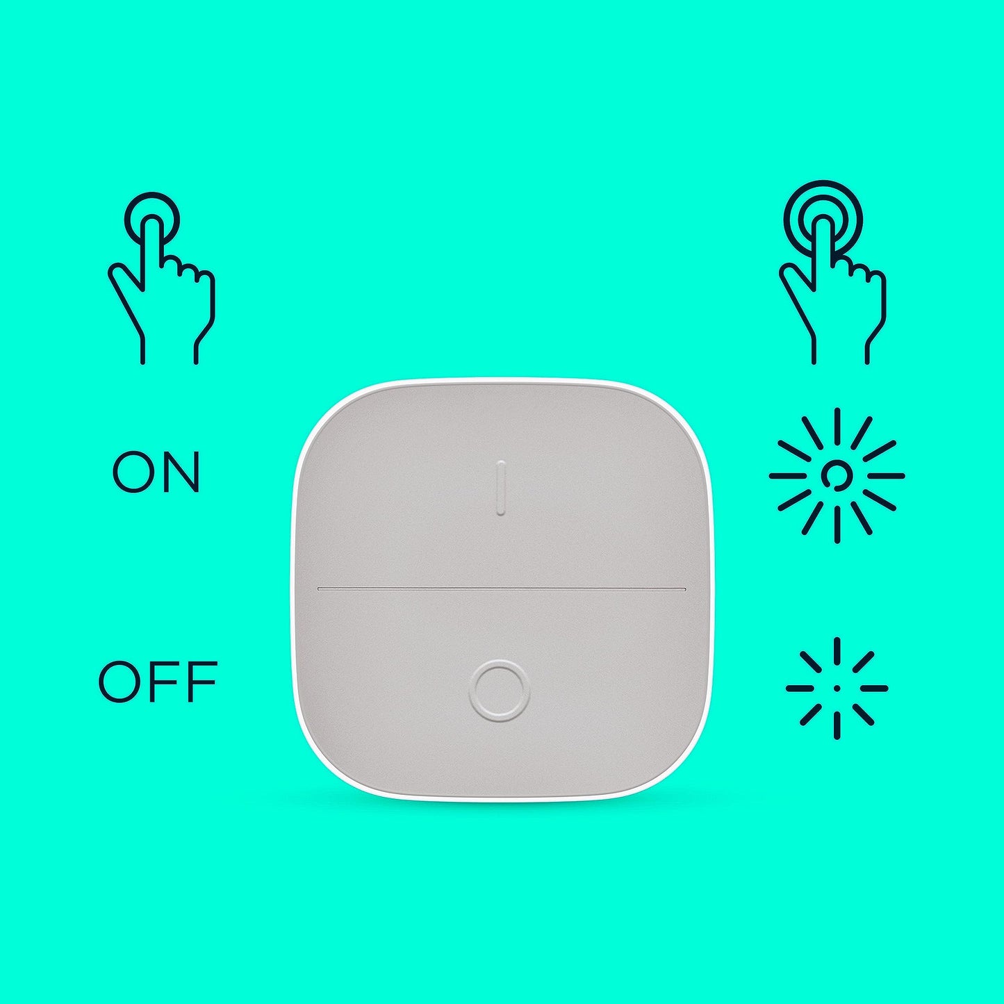 WiZ Connected Portable Smart Button - Comes with 2 AAA Alkaline Batteries - Wireless Light Switch - Control with App - 1 Pack