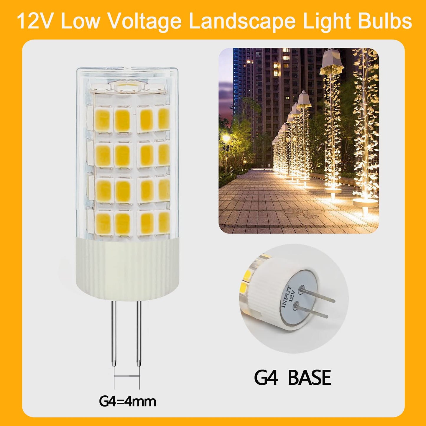 Tupolife G4 Led Bulb 3W 12V  20W -30W Halogen Jc Bulb Replacement  G4 Bi Pin Bulbs Warm White 3000K For Landscape Lighting  Under Cabinet Puck Light  Chandeliers  Track Lamp  10-Pack