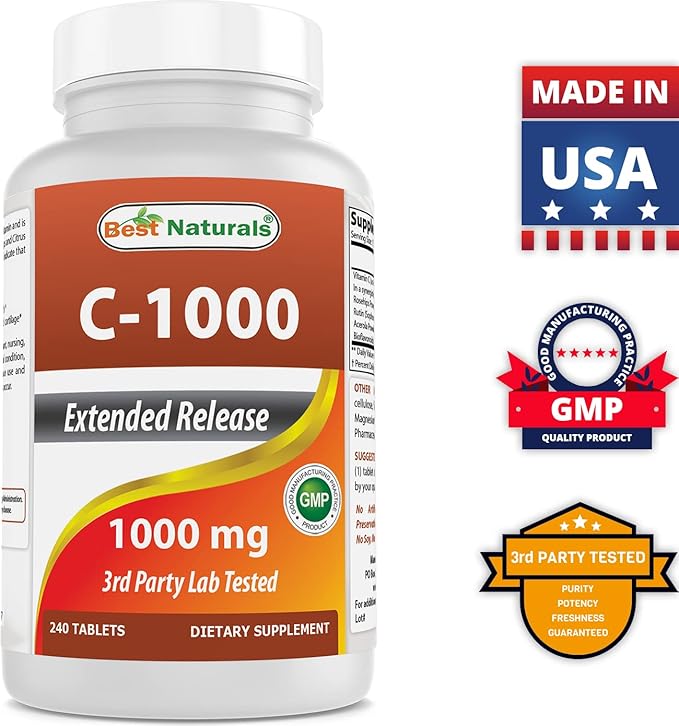 Best Naturals L-Lysine 500 mg & Vitamin C 1000 mg
