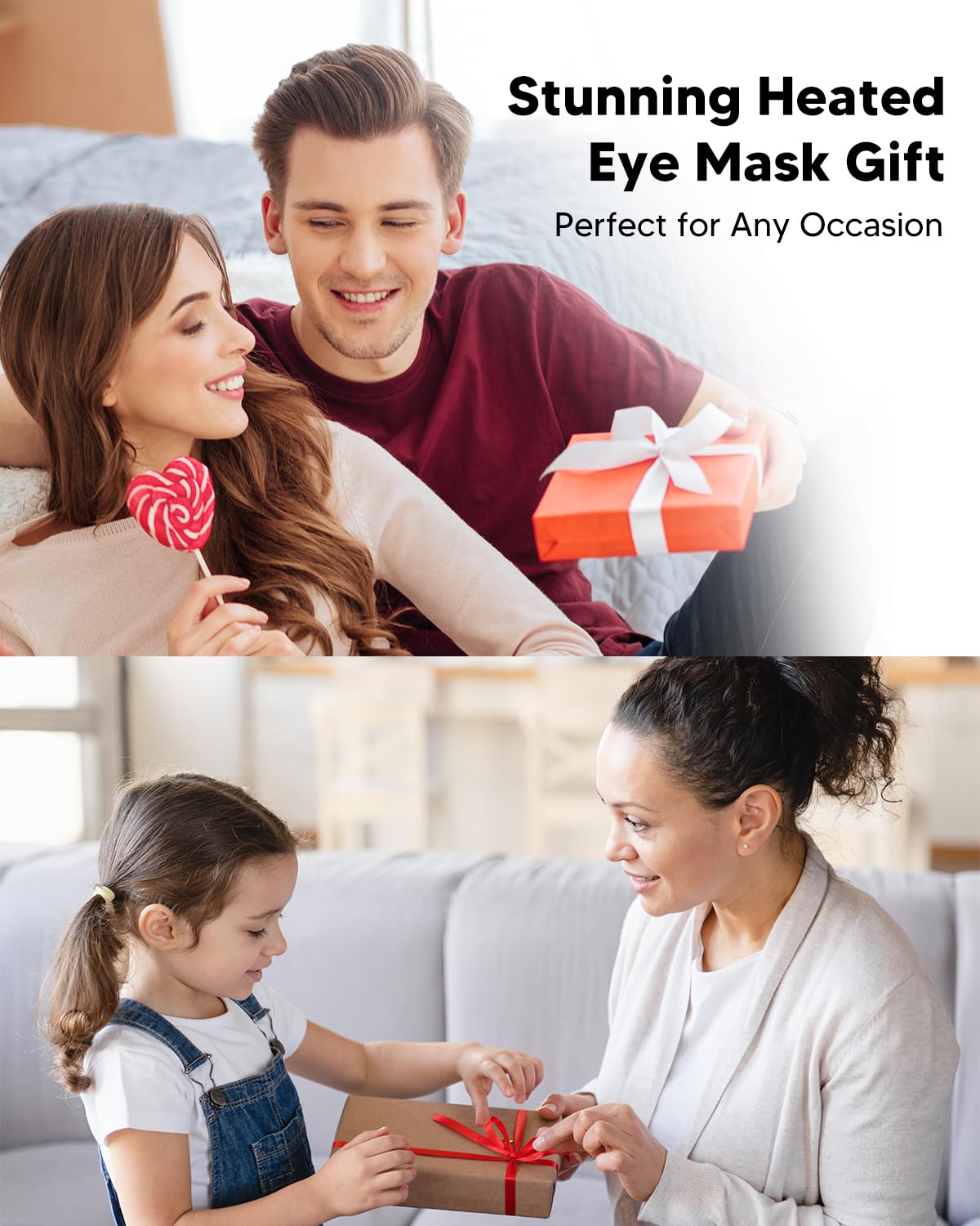 arboleaf Heated Eye Mask for Dry Eyes, Cordless Rechargeable Warm Eye Compress, Temperature Control, Light Blocking, Washable Cover & Travel, 1000mAh Rechargeable Battery
