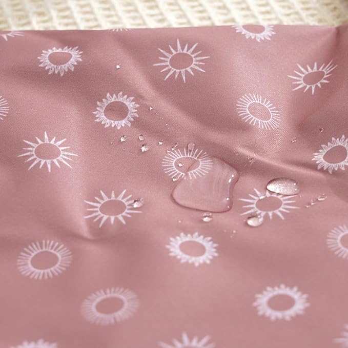 2Pcs Baby Wet Dry Bags for Cloth Diaper,Waterproof Reusable Travel Bags, Beach, Pool, Gym Bag for Swimsuits, Beach Vacation Essentials (White Flower Sun)