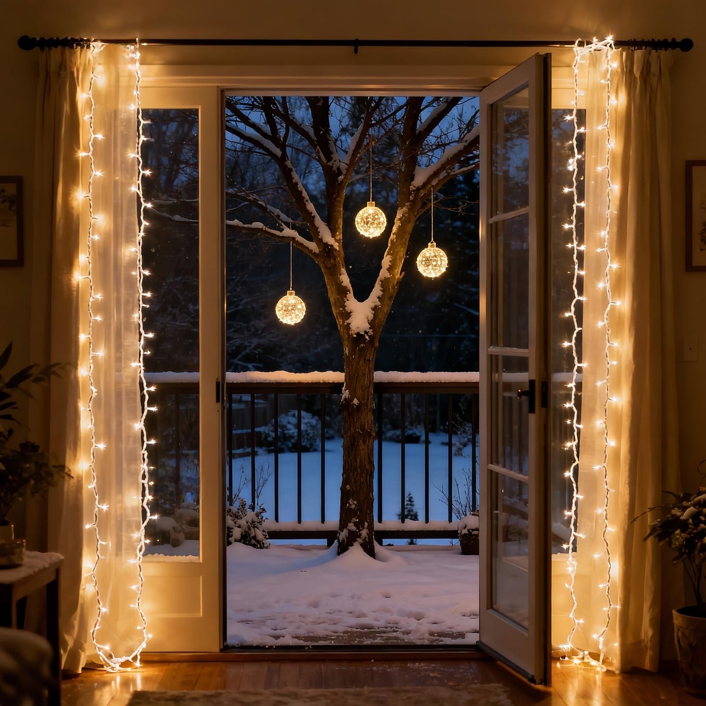 Jinbest 150 Led Warm White String Lights, 50Ft White Wire, Ul Certified, Indoor/Outdoor Fairy Lights