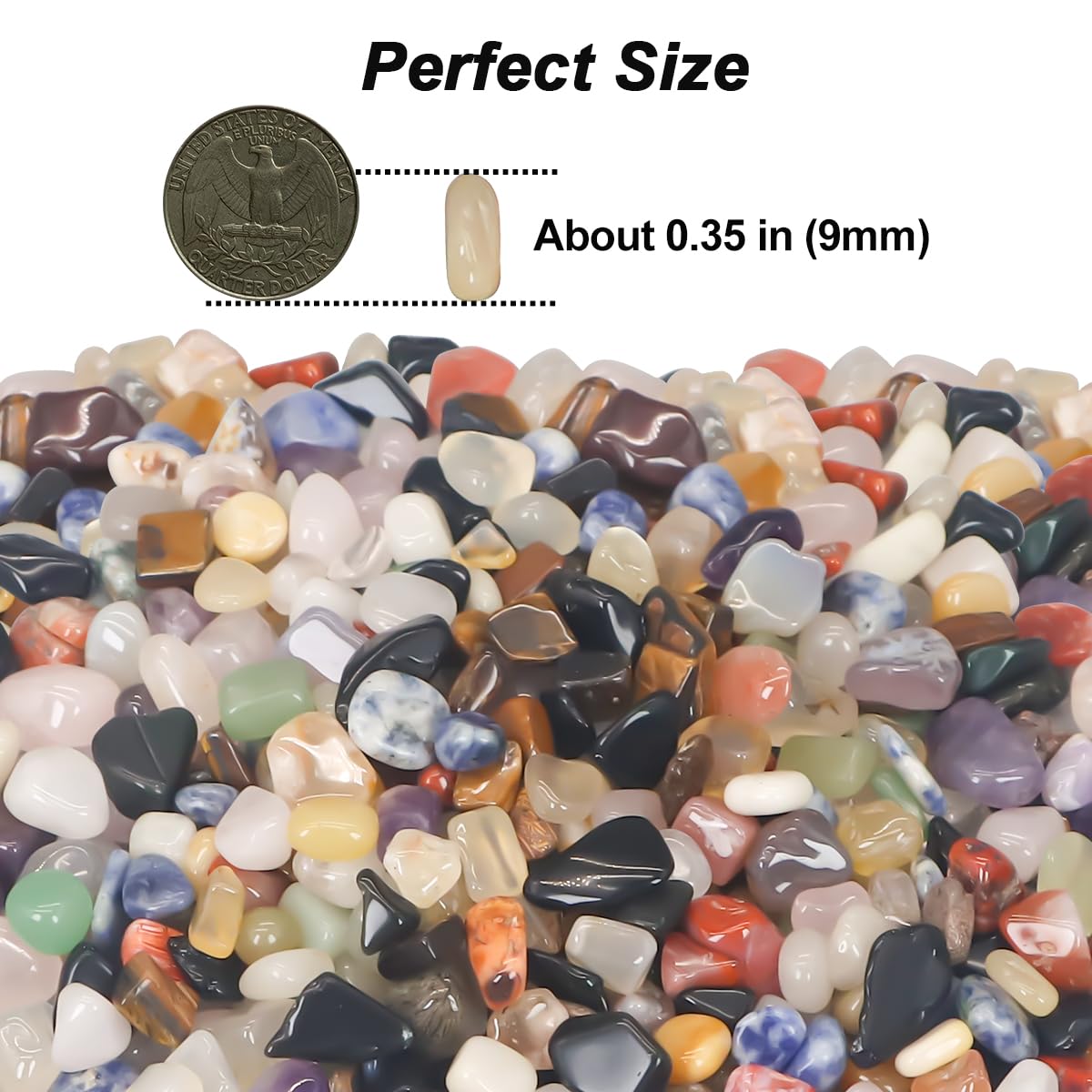 Vase Filler,Landscaping Pebbles, River Rocks Decorative Ornamental Pebbles, DIY Smoothed Rocks for Potted Plant Resin Art Vase Fillers Aquarium Gravel Rocks (Mixed Color, 10 Pounds)