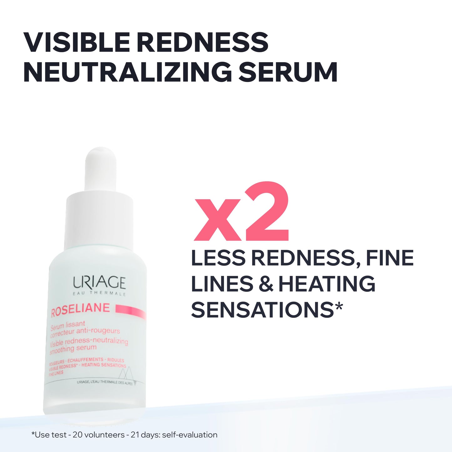 URIAGE Ros  liane Redness-Neutralizing Serum | Anti-Redness & Anti-Aging, Soothes & Smoothes, Reduces Redness & Fine Lines, Gree