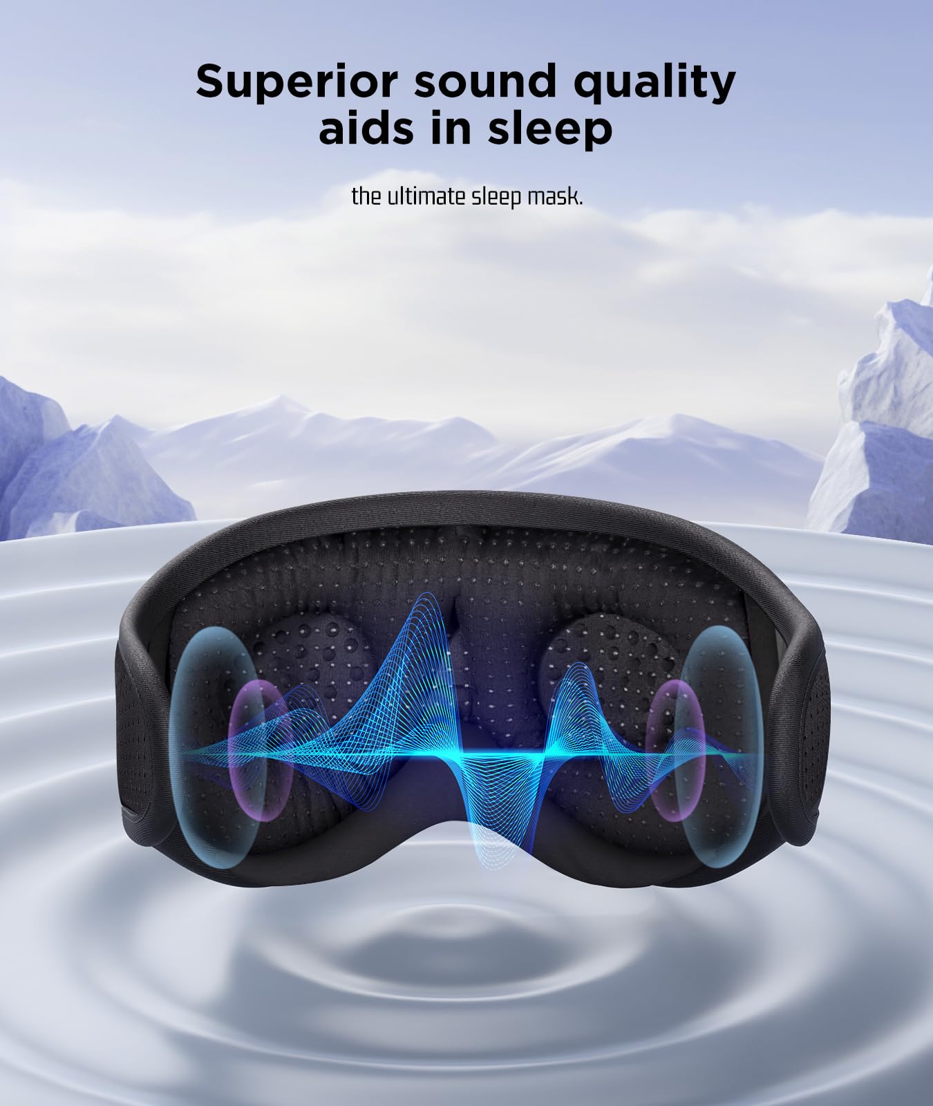 LC-dolida Sleep Mask with Bluetooth Headphones Bluetooth Sleep Mask Sleep Headphones,3D Eye Mask for Sleeping Mask Music Sleeping Headphones for Side Sleepers Meditation Gifts Gadgets for Men Women