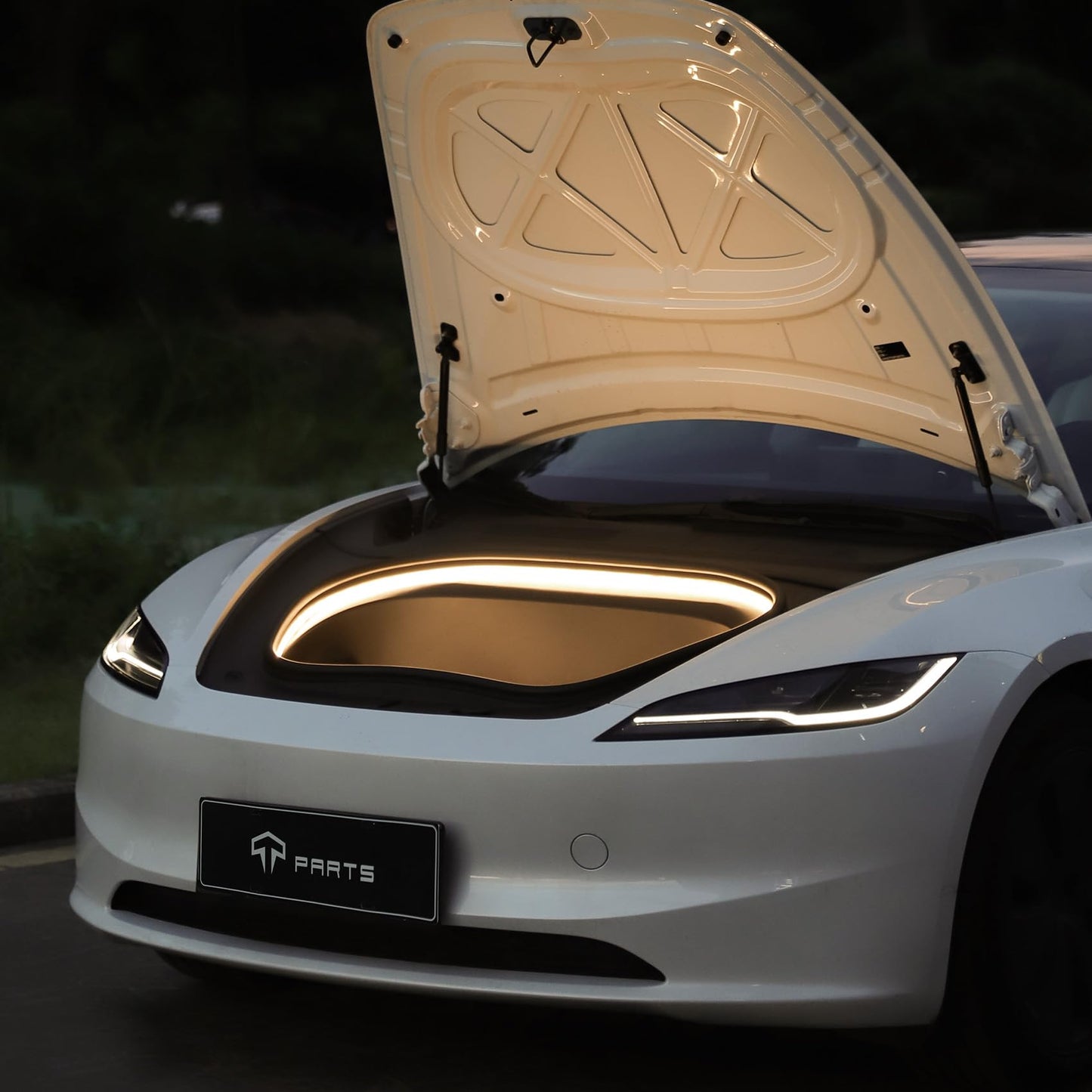 Tparts Frunk Led Strip For Tesla Model 3 Highland 2024 2025+ Flexible Silicone Waterproof Interior Lighting Bar  Easy Installation Tesla Front Trunk Accessories Ambient Lights