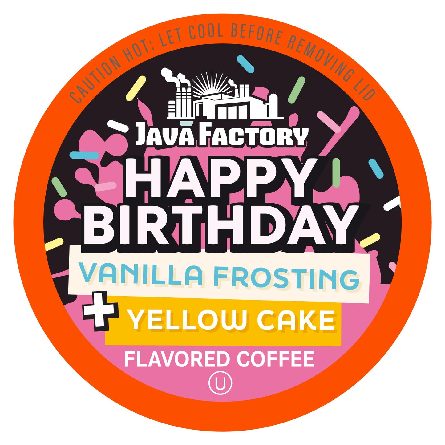 Java Factory Flavored Coffee Pods  Happy Birthday Cake Icing  Compatible with K Cup malt-inspired  40 Count