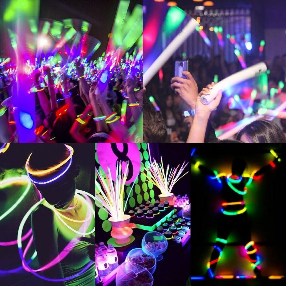 Glow With Us Glow Sticks - 600 Pack, 6” White Industrial Grade, 12-14 Hour Glow, 3-Year Shelf Life