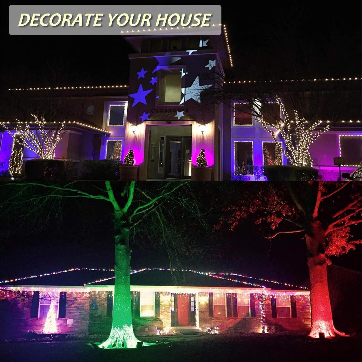 GLW 20W RGB LED Flood Lights - Color Changing, Waterproof, Remote Control, Dimmable, 2 Pack