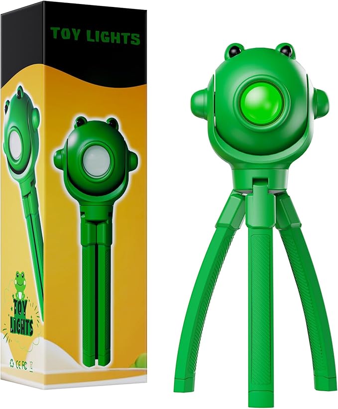 TOLYS Frog Kids Flashlight – Rechargeable LED Torch with 8 Color Modes, USB-C, Fun Flashlight for Boys & Girls, Perfect for Parties, Camping & Outdoor Adventures