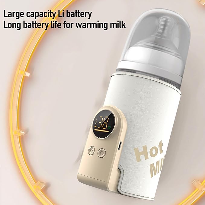 Bottle Warmer, Faster Heating Baby Milk Warmers for All Bottles with Accurate Temp Control Water Bath Tech and Auto Shut Off, Bottle Warmer for Breastmilk and Formula (8000mah)