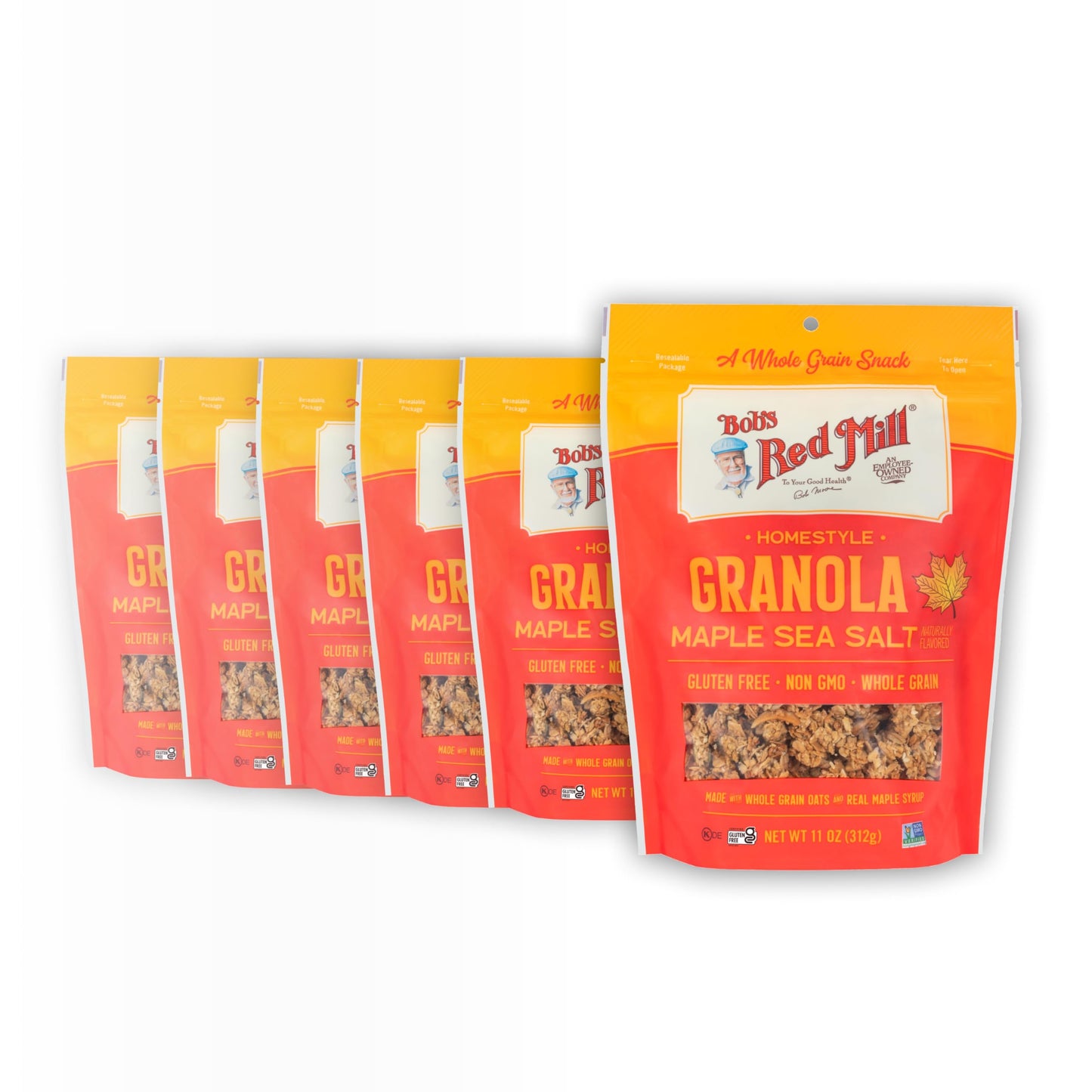 Bob s Red Mill Maple Sea Salt Granola, 11oz (Pack of 6) - Non GMO, Whole Grain, Kosher