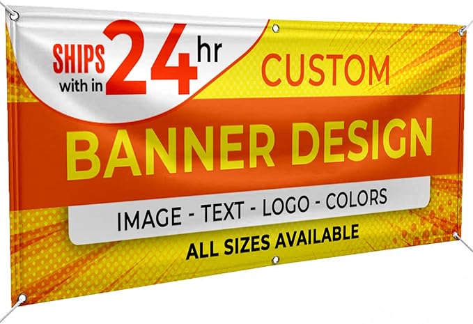Personalized Passion Vinyl Banner 4' x 4' - Customized Banner for Business, Graduation, Birthday Parties - Indoor/Outdoor Use - Full Color 13oz Vinyl Custom Signs with HD Printed Text, Photos